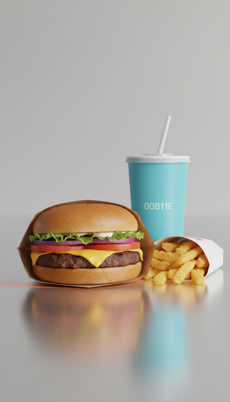 Beef Burger Combo with Crispy Fries